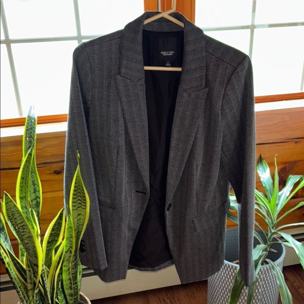 Simply Vera Vera Wang Gray Sport Coat with Notched Lapel